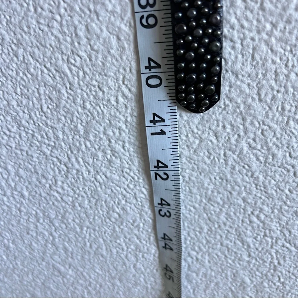 Joe’s Jeans Women’s Handmade Genuine Black Leather Studded‎ Belt